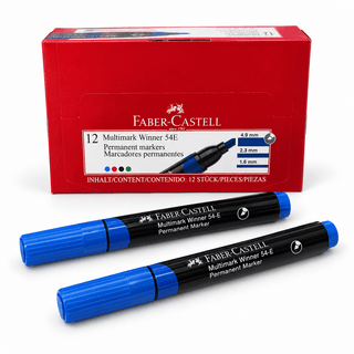 PINCEL MARCADOR PERM. FABER AZUL