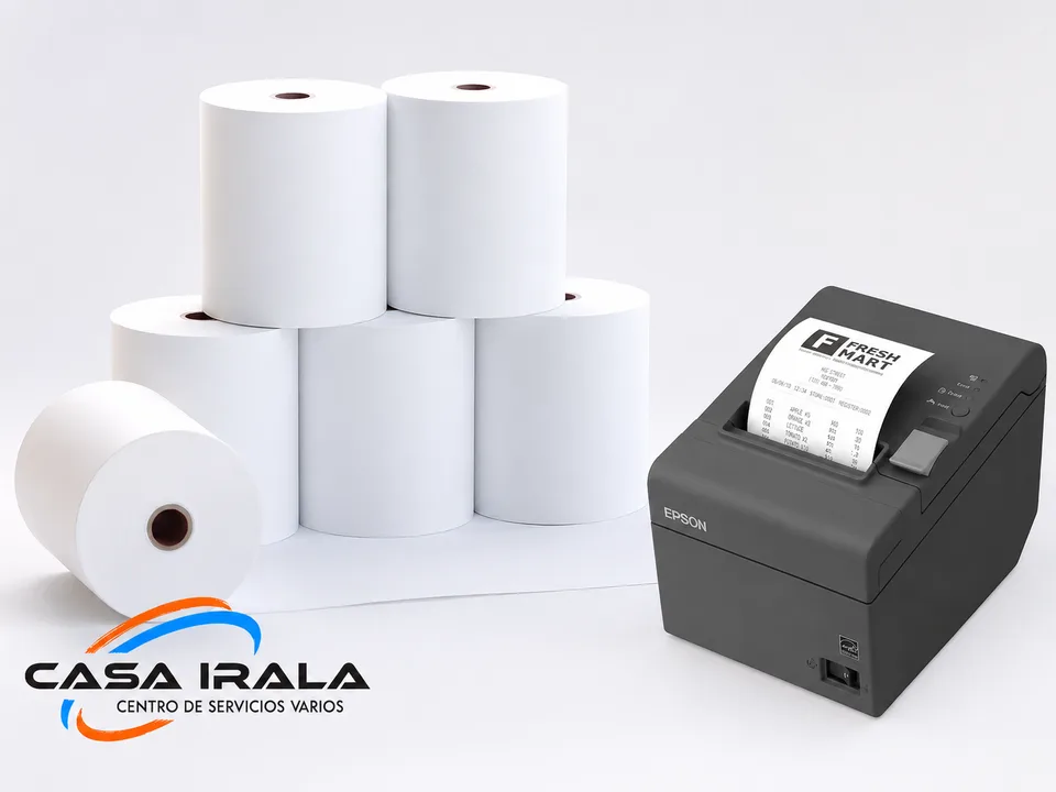 Casa Irala — rollos de papel térmico e impresora de tickets